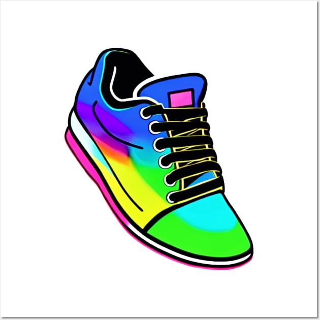 Rainbow Sneaker Wall Art by David Kincaid Art